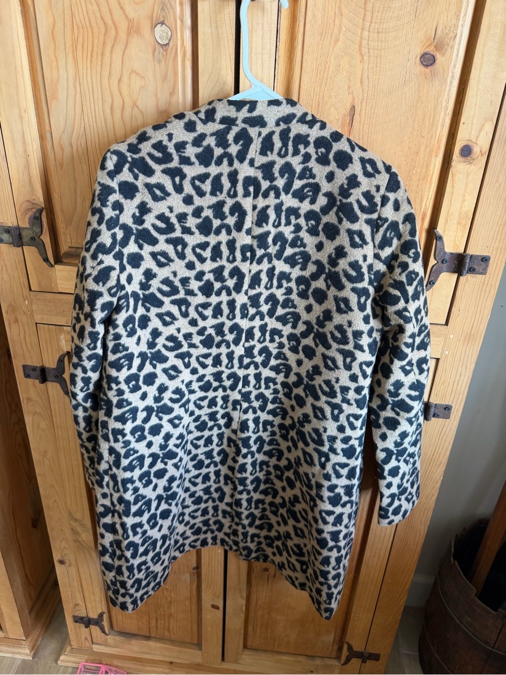 Leopard Print Open-Front Coat - Picture 2 of 5